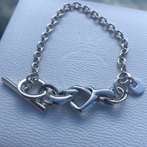 Pandora Knotted Heart T-Bar Bracelet 7.1”